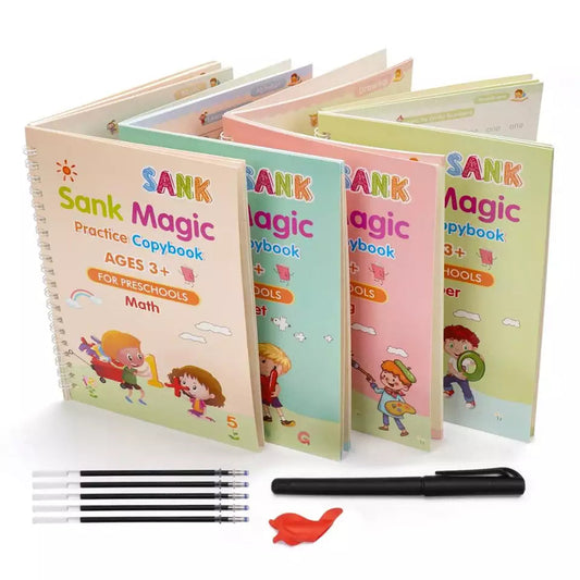 Magic Sank Book - Buy 1 set & Get 1 set FREE ( 8 Book + 20 Refill+2 Pen+2 Grip )
